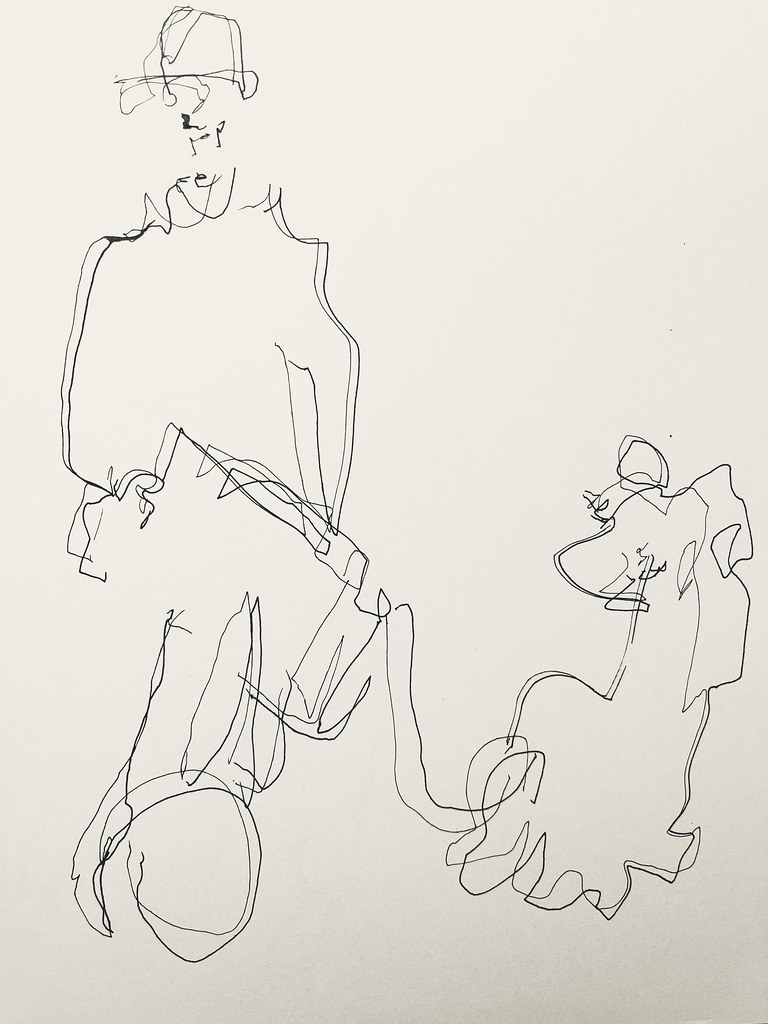 Accordeon Player with Dog